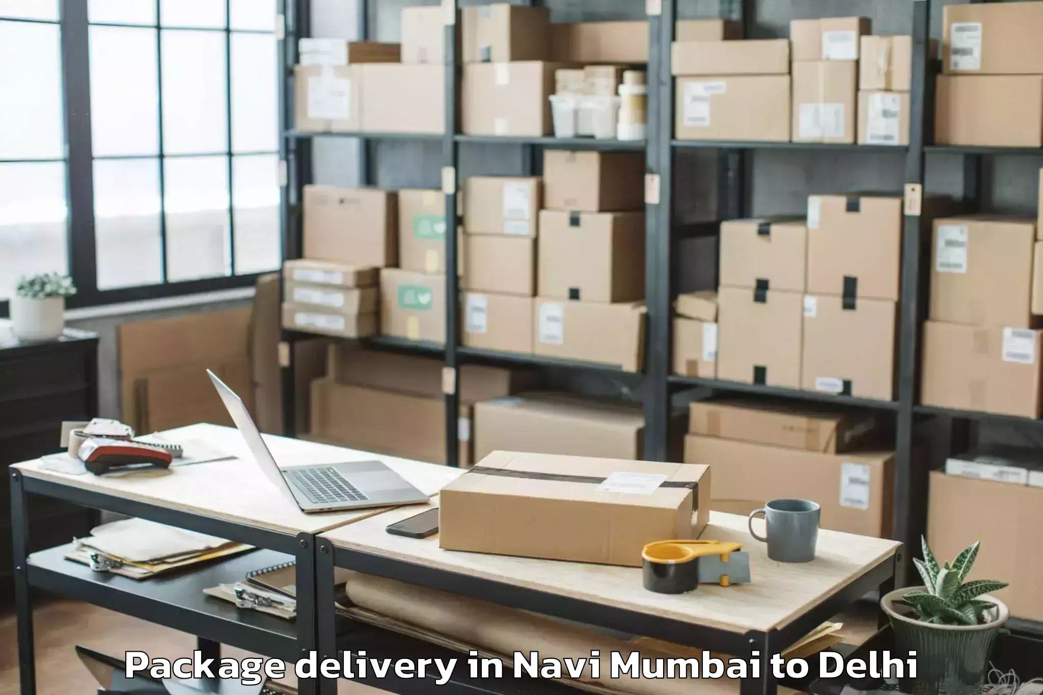 Reliable Navi Mumbai to Sansad Marg Package Delivery